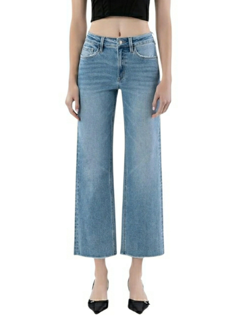 Vervet Raw Hem Crop Jeans- 29